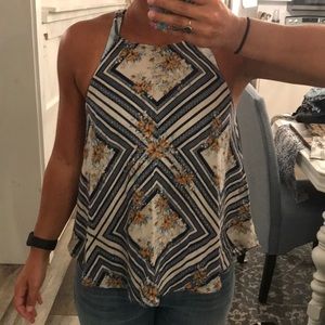 Cross cross back tank top
